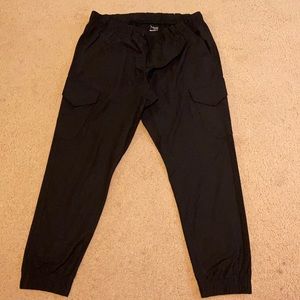 Men’s Old Navy Active GO-DRY Black Workout Pants, Elastic Bottom/Joggers